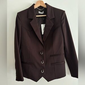 Altuzarra chocolate brown suit
